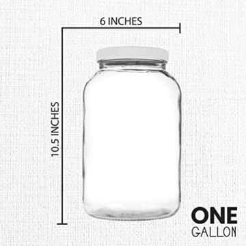 1 Gallon Mason Jars - Perfect for Fermenting & Canning