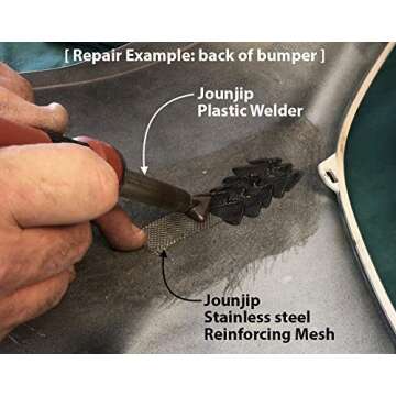 JOUNJIP Reinforcing Stainless Steel Mesh for Bumper Kayak Thermoplastic Repairs - Use with Plastic W...