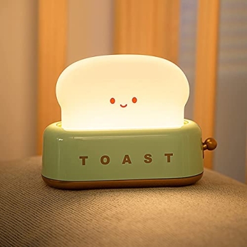 KAMEISHI Cute Kids Toast Lamp - Aesthetic Bread Night Light with USB Rechargeable Battery for Teens ...