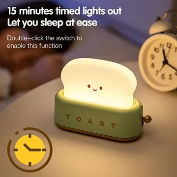 KAMEISHI Cute Kids Toast Lamp - Adjustable Night Light