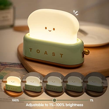 KAMEISHI Cute Kids Toast Lamp - Adjustable Night Light