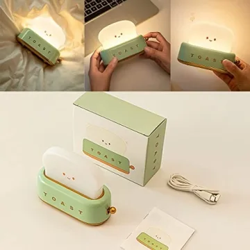 KAMEISHI Cute Kids Toast Lamp - Adjustable Night Light