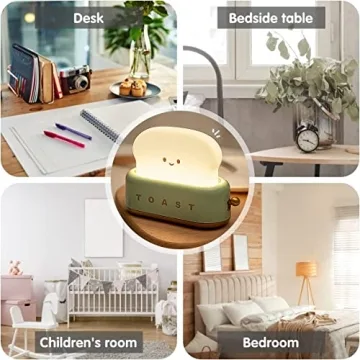 KAMEISHI Cute Kids Toast Lamp - Adjustable Night Light
