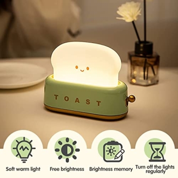 KAMEISHI Cute Kids Toast Lamp - Adjustable Night Light