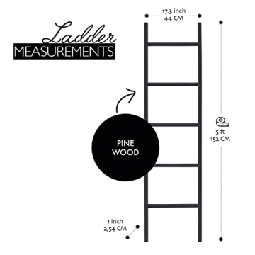 Stylish Blanket Ladder for Living Room - Versatile Decor