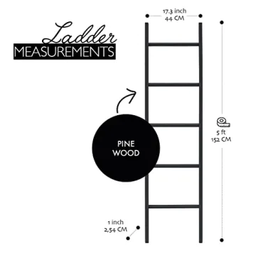 Stylish Blanket Ladder for Living Room - Versatile Decor