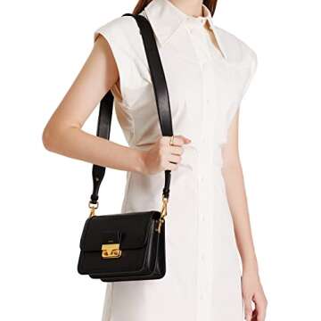 JW PEI Women's Kinsley Crossbody Bag - Sustainable Vegan Leather in Black