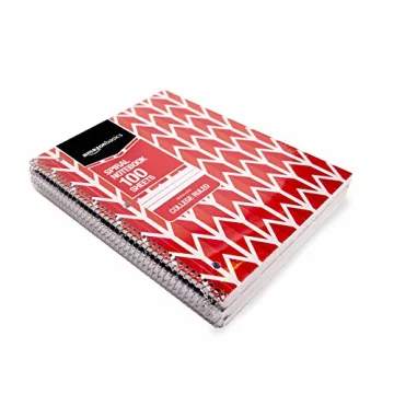 Amazon Basics College Ruled Spiral Notebooks 5-Pack Assorted Colors