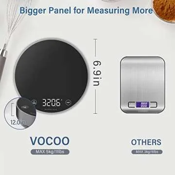 VOCOO Food Kitchen Scale - High Precision and Style