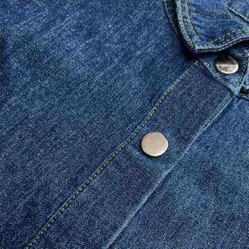 Jofemuho Women's Trendy Denim Maxi Shirt Dress with Split