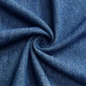 Jofemuho Women's Trendy Denim Maxi Shirt Dress with Split