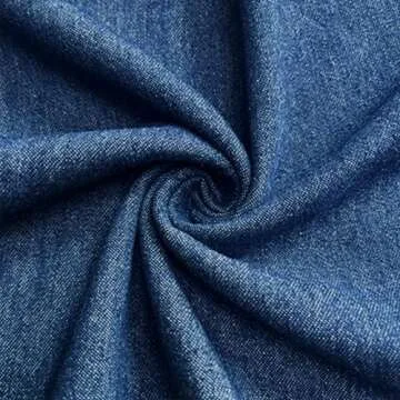 Jofemuho Women's Trendy Denim Maxi Shirt Dress with Split