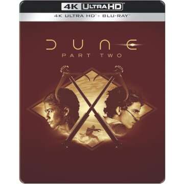 Dune: Part Two Limited Double SteelBook Collector's Edition, 4K Ultra HD + Blu-ray, Region Free, Limited 2,000 Copies
