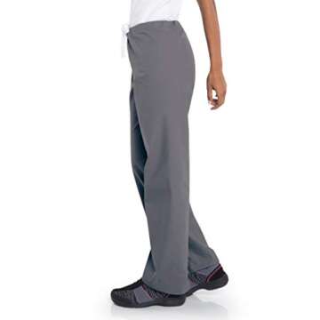 Stylish Urbane Women's Relaxed Drawstring Scrub Pant in Grey
