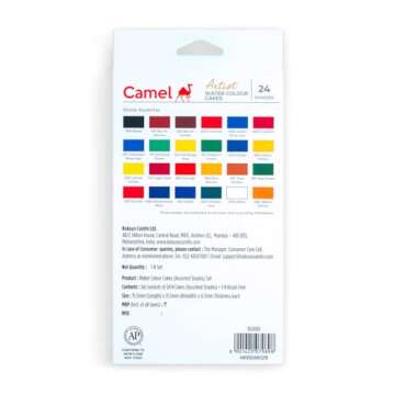 Camel Artist Water Colour Cake Set - Pack of 24 (Blue)