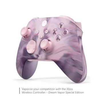 Xbox Wireless Controller Dream Vapor - Wireless & Bluetooth Connectivity - New Hybrid D-Pad - New Share Button - Featuring Textured Grip - Easily Pair & Switch Between Devices