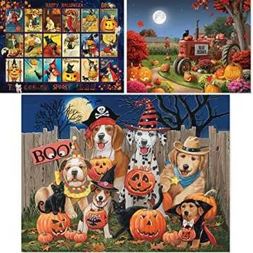 Bits and Pieces - Value Set of (3) 500 Piece Jigsaw Puzzles for Adults - Each Puzzle Measures 18" x ...