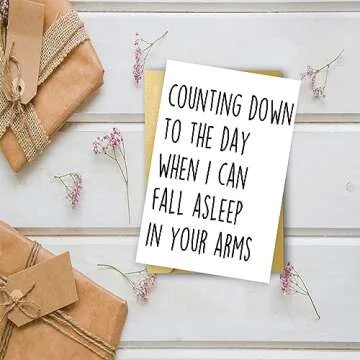 OJsensai Happy Love Card for Fiance Fiancee, Sweet Long Distance Relationship Gifts for Him Her, Funny Anniversary Card for Boyfriend Girlfriend, Unique Miss You Gift Idea for Husband Wife