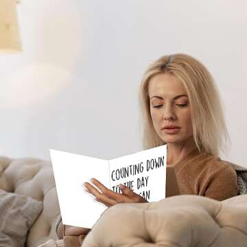 OJsensai Happy Love Card for Fiance Fiancee, Sweet Long Distance Relationship Gifts for Him Her, Funny Anniversary Card for Boyfriend Girlfriend, Unique Miss You Gift Idea for Husband Wife