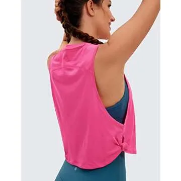 CRZ YOGA Women’s Soft Cropped Workout Tank Top