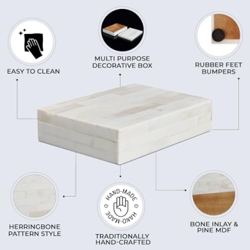 Elegant Bone Inlay Keepsake Box - Perfect Storage Gift