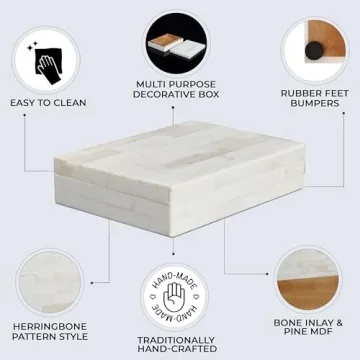 Elegant Bone Inlay Keepsake Box - Perfect Storage Gift