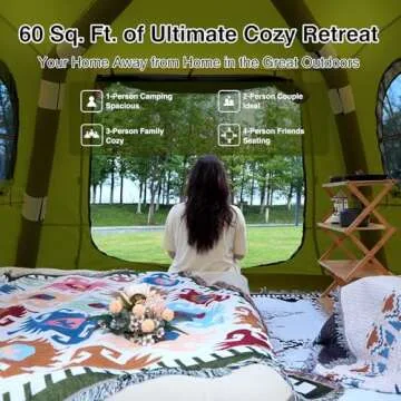 KNUO Waterproof Inflatable Camping Tent for 10