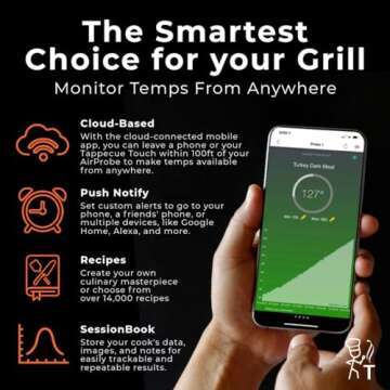 Tappecue AirProbe Deluxe Bundle - Smart WiFi and Wireless Meat Thermometer for Cooking