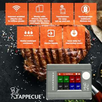 Tappecue AirProbe Deluxe Smart Wireless Meat Thermometer