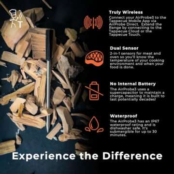 Tappecue AirProbe Deluxe Smart Wireless Meat Thermometer