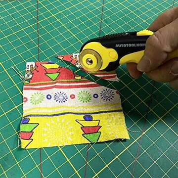 AUTOTOOLHOME Rotary Cutter Blades 10 Pack Replacement, Quilting Scrapbooking Sewing Arts Crafts Farbric Paper Cutting Tool