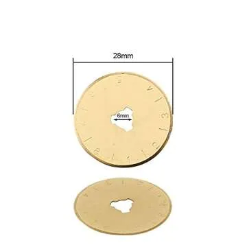 AUTOTOOLHOME Rotary Cutter Blades 10 Pack Replacement, Quilting Scrapbooking Sewing Arts Crafts Farbric Paper Cutting Tool