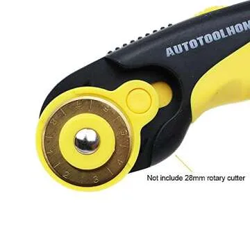 AUTOTOOLHOME Rotary Cutter Blades 10 Pack Replacement, Quilting Scrapbooking Sewing Arts Crafts Farbric Paper Cutting Tool