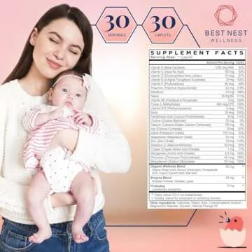 Best Nest Wellness Mama Bird Postnatal Vitamins for Breastfeeding and Postpartum, Whole Food Organic...