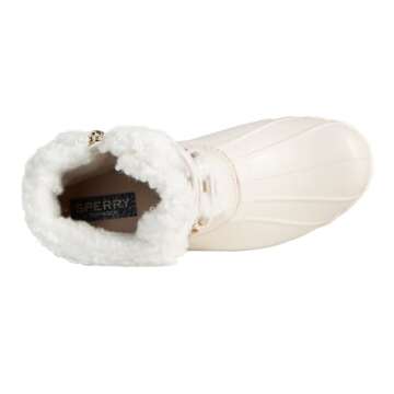 Sperry Ladies Footwear Women's Saltwater Alpine Leather Chelsea Boot, White, 8.5