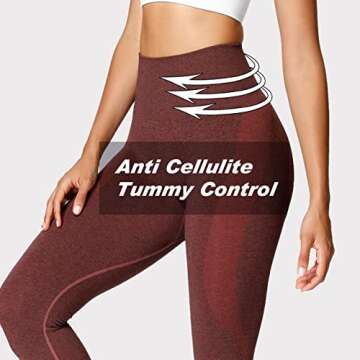 Aoxjox Seamless Leggings Women High Waisted Tights