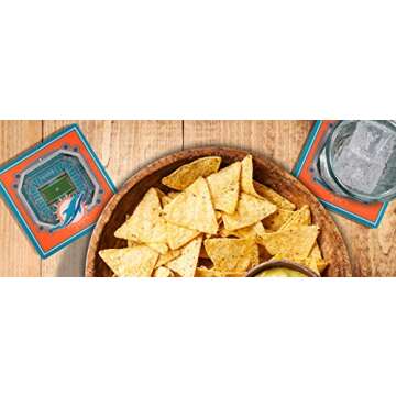 YouTheFan NFL Miami Dolphins 3D StadiumView Coasters - Hard Rock Stadium, 1 Count (Pack of 2)