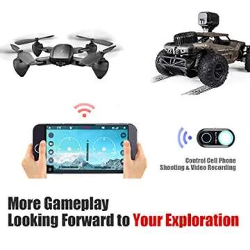 [Upgraded] Bluetooth 5.0 Remote Shutter for iPhone & Android Camera Wireless Remote Control Selfie Button for iPad iPod Tablet, HD Selfie Clicker for Photos & Videos (Black 2 Pack)