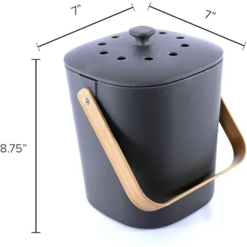Bamboozle Eco-Friendly Kitchen Compost Bin – Sustainable Bamboo Fiber