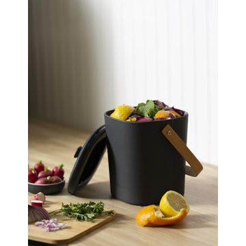 Bamboozle Eco-Friendly Kitchen Compost Bin – Sustainable Bamboo Fiber