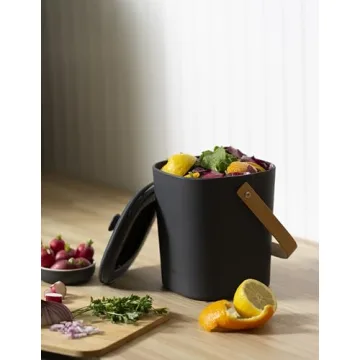 Bamboozle Eco-Friendly Kitchen Compost Bin – Sustainable Bamboo Fiber