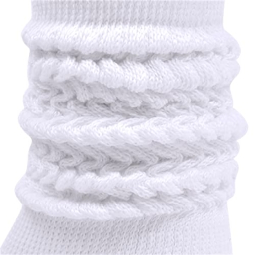 Intgoodluckycc White Scrunch Socks for Women - Cozy & Stylish