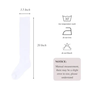 Intgoodluckycc White Scrunch Socks for Women - Cozy & Stylish