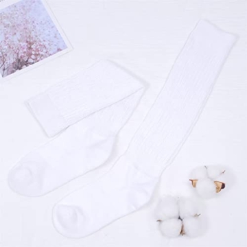 Intgoodluckycc White Scrunch Socks for Women - Cozy & Stylish