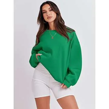 ANRABESS Women's Oversized Crew Neck Pullover Sweatshirt
