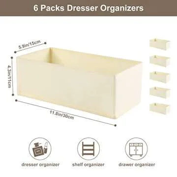 Coorganisers Dresser Organizers, Drawer Organizers for Clothing, Baby Organizers and Storage Drawers, Woven-Fabric Dresser Drawer Organizers, Baby Clothes Organizer in Bedroom