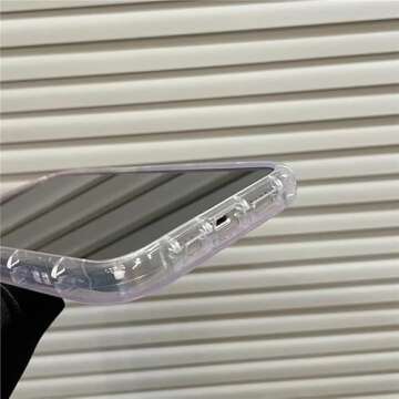 Casechics Compatible with iPhone Case,Cute Kawaii Lovely Rabbit Bunny Flower Floral Clear Camera Lens Protection Silicone Transparent Soft Shockproof Cover Phone Case (White,iPhone 14 Pro Max)