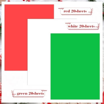 NEBURORA Christmas Tissue Paper 72 Sheets Red Green White