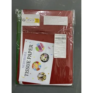 NEBURORA Christmas Tissue Paper 72 Sheets Red Green White