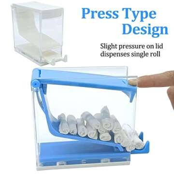 2 Pack Dental Cotton Roll Dispenser Holder – Hygienic and Stylish Organizer for Home and Clinic